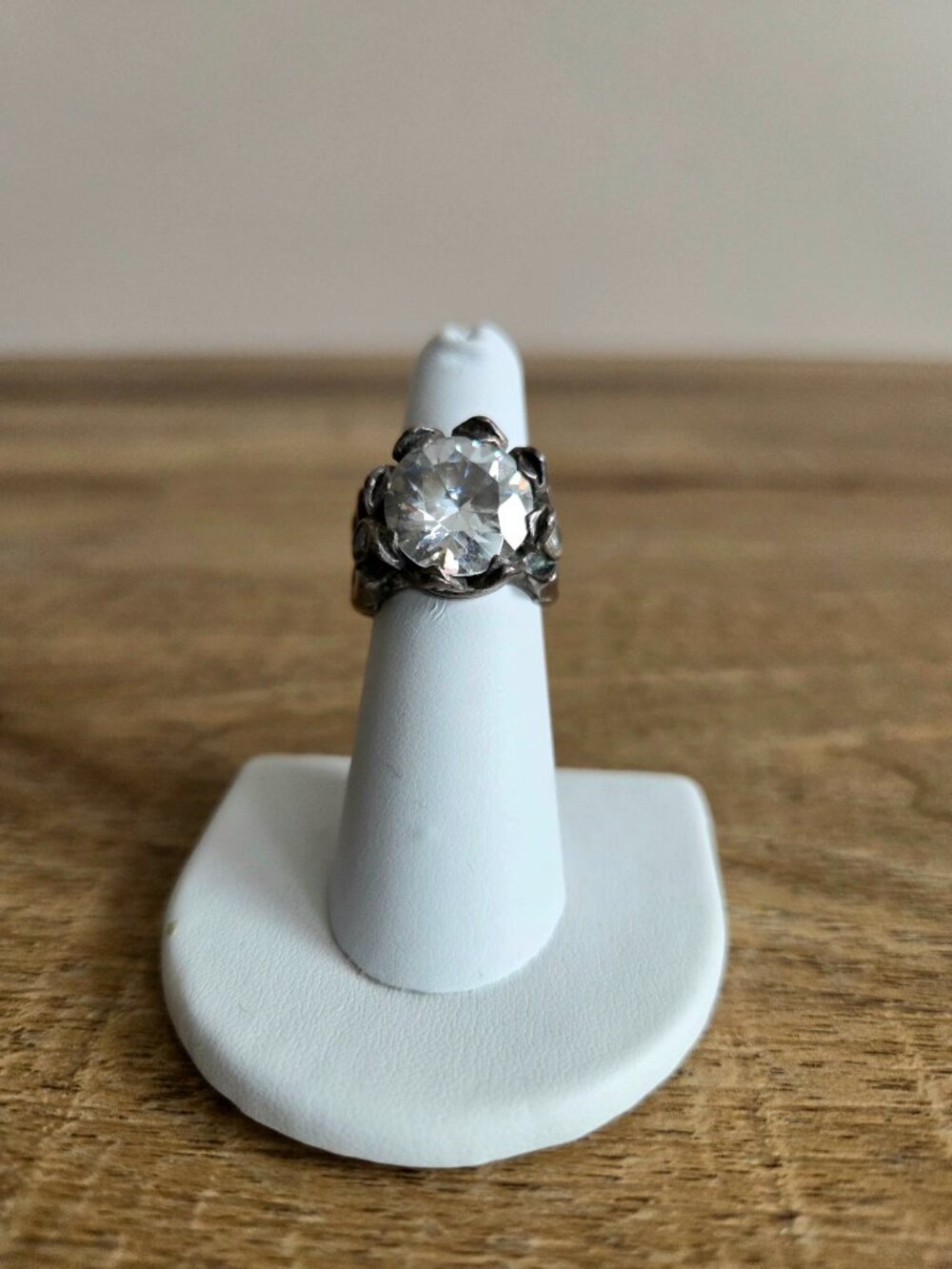 King Baby Sterling Silver 925 Unisex Ring with Large CZ Stone
